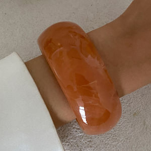 Ingemark 2025 Trendy Irregular Thick Resin Bangle Bracelets for Women Vintage Unique Wide Cuff Bracelet  Party Beach Jewelry