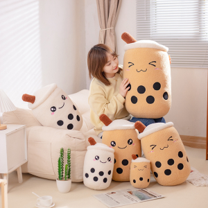 GỐI ÔM NGỦ DÀI TRÀ SỮA TRÂN CHÂU NHIỀU MÀU VẢI MINISO CUTE CHO BÉ