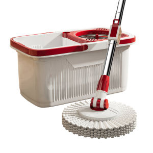 ชุดถังปั่นม๊อบ ถังหนาพิเศษ รุ่นใหม่ ถังปั่นม๊อบสแตนเลส ไม้ถูพื้นหัวพลาสติก ถังปั่นมินิมอล ชุดถังปั่นสแตนเลส หมุนได้ 360 องศา ถังปั่นตะเเกรงสแตนเลส