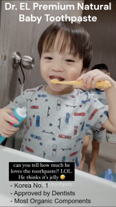 Dr.EL Baby Toothpaste Value Pack [Bundle of 3 x Dr.EL Premium Natural Baby Toothpaste (60g Korea No. 1 Approved by Dentists Most Organic Components)]