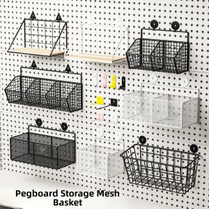 Metal Storage Rack Hole Board Accessories round Hole Universal Shelf Special Hook Storage Organizer for Home Organization