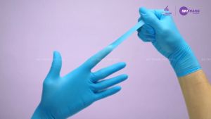 Hộp 100 CÁI Găng Tay Không Bột Nitrile MÀU XANH CHÍNH HÃNG SUPERIEUR Dùng trong Chế biến thực phẩmY TếNha KhoaThí Nghiệm Găng Tay công nghiệp hóa chất