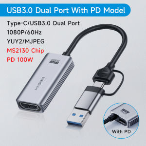 Hagibis | Hagibis USB 3.0 Video Capture Card With 100W PD For Meta Quest 3 iPad HDMI to USB/Type-c Gaming Live Streaming Video Recorder