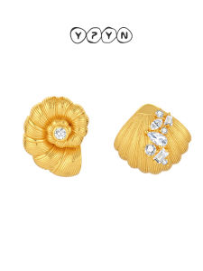 YIPIEYINA | Asymmetric Snail Shell & Shell Shape Earrings