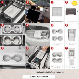 XIAOSU | Dual-layer Car Armrest Box Storage Organizer