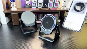 Magnetic Attraction Speaker COD 2025 New Wireless Induction Speaker Bluetooth With Phone Holder/Phone Stand RGB & Rotating 360°