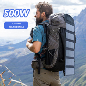 Portable Polysilicon 500W Solar Panel Charger USB 5V DC Foldable Solar Panel For Phone Charge Power Bank For Hiking Camping