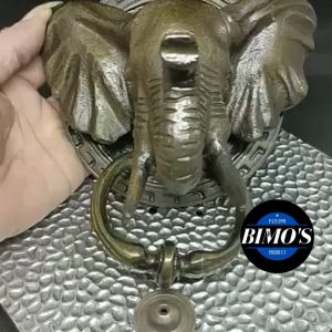 TERMURAH Ketukan Pintu Rumah Kuningan Motif Gajah Bel Pintu Antik