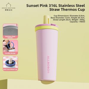 MODERN SWEETHOME | Insulated Straw Cup Stainless Steel