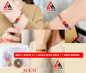 Cuan Hoki Buy 1 Get 3 Gelang Aura Rezeki tiga bola Tridatu Original Realpict Bisa Cod