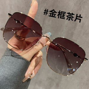 Graduated Brown Polarized Sunglasses Women Large Frame UV Protection Fashionable Anti-UV Light Face Slimming Sun Glasses