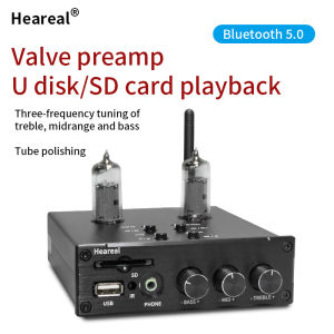 Bluetooth Tube Preamp USB Flash Drive Sd Card Playback Bluetooth 5.0 Wireless Reception 16bit/44.1khz CD-Level Standard Sound Quality