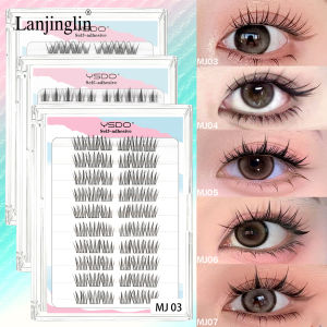 Lanjinglin 10 Rows of Large Capacity Glue-free False Eyelashes Single Cluster C-curled Soft And Natural Self-adhesive Eyelashes