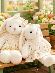 QIAOSHANG | Cute Rose Dress Bunny Plush Toy