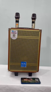 Loa kéo Bluetooth chính hãng AZPROAZ-V9A Bass 20 thùng gỗ cao cấpTặng 2 mic không dây