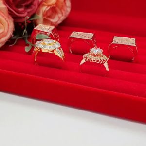 แหวนทองนากฝังพลอย คละแบบ เสริมบารมี ใส่ในชีวิตประจำวันได้  งานสวย แหวนทอง แหวนพลอย งานสวย เรียบหรู ใส่ได้ทุกโอกาส