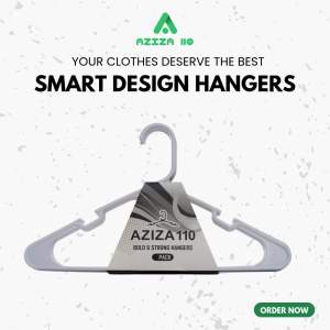 Aziza110 White Plastic Hangers Plastic Clothes Hangers Perfect for Everyday Standard Use Clothing Hangers