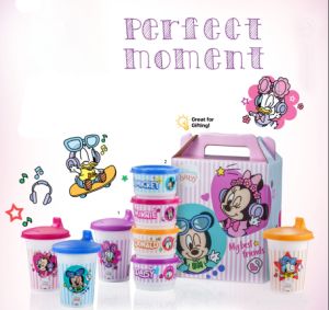 Tupperware Baby Snack Set Baby Snack Cup Baby Sippy Cup Baby Disney Mickey Minnie Snack Set 8pcs Set Airtight Liquid Tight Bekas Cawan Baby BPA Free Lifetime Warranty