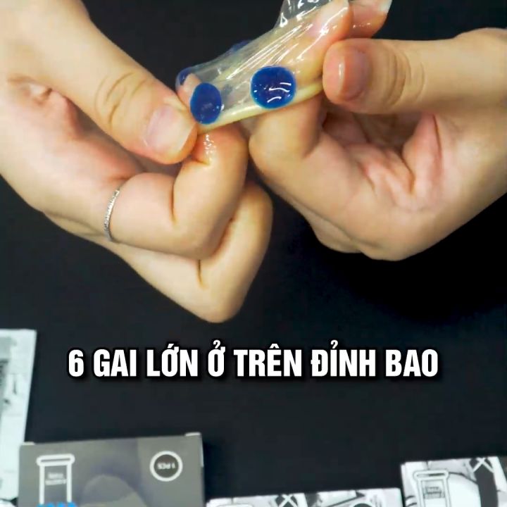Bao cao su gai lớn Bigdot tăng hưng phấn khoái cảm khi yêu, loại 3 gai, 6 gai, hộp 1bcs