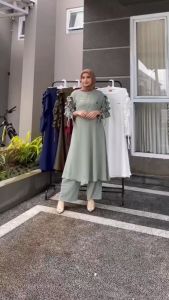 Herlin Set Baju Setelan Celana Crinkle Wanita Remaja Dewasa Kekinian Trendy Terbaru 2024 Viral