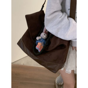 Autumn Winter Retro Deerskin Velvet Large Capacity Bag Female 2024 New Arrival Tide South Korea Tote Bag Large Capacity Underarm Bag