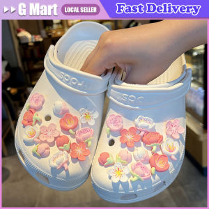 Sakura Shoe Charms Set Colorful Flower Advanced Shoe Decorations DIY Detachable Buckle Shoes Accessories