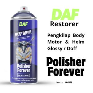 DAF Restorer penghitam pengkilap body motor mobil semir ban tanpa lap microfiber
