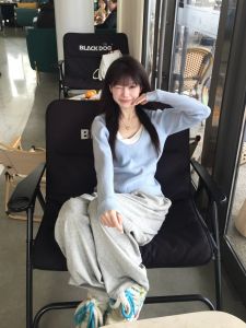 Autumn Clothing New Arrival False Two-Piece Patchwork Contrast Color Lazy Casual Sweater Stylish All-Matching Pullover Sweater Top Women