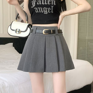 กระโปรงสั้นทรงเอเอวสูงสำหรับผู้หญิง ฤดูใบไม้ผลิและฤดูร้อน 2025 สไตล์เกาหลี สำหรับนักศึกษา ป้องกันการมองเห็น เอฟเฟกต์บล็อก สไตล์เกาหลี ฤดูใบไม้ผลิ