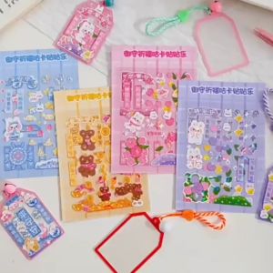 SET DIY GANTUNGAN KUNCI ACRYLIC + BONUS STICKER MOMO GLITTER + TWEEZER