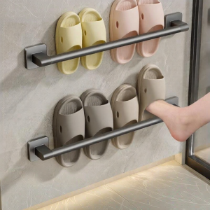 LIWAN | Water Draining Wall Mounted Slipper Rack No Drilling Required