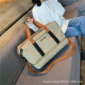 Large Capacity Travel Handbag Mens Short Trip Business Trip Casual Bag Can Be Mounted on Luggage Carry-On Bag for Travel