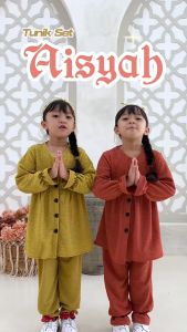 Kazel x Zebe Tunik Aisyah Setelan Muslim Baju Lebaran Anak Perempuan