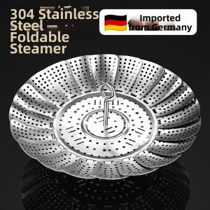 Multifunctional Folding Stainless Steel Steamer