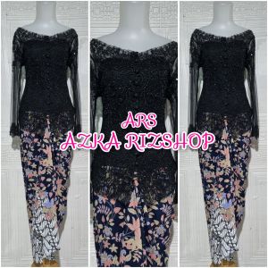 set kebaya wisuda merah kebaya kerah sabrina + longtorso dan rok lilit