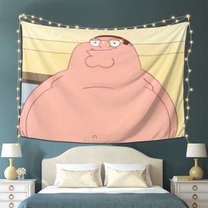 VIKAMA Peter Griffin Phim Hoạt Hình Treo Tường Tấm Thảm Vải Polyester Thẩm Mỹ Trang Trí Nhà Cửa Cho Phòng Ngủ Ký Túc Xá Văn Phòng