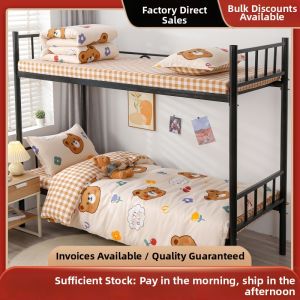 Washed Cotton Flannel Bedding Set 4pc