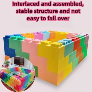Large Square Brick foam Building Block Fence Wall Toy Park Castle Indoor Childrens Large Epp Building Block Early Education