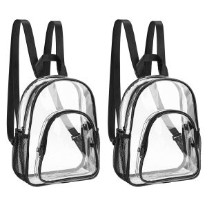 1-3Pcs PVC Transparent Backpack Portable Outdoor Sports Fitness Knapsack Casual Travel Visible Backpack Handbag