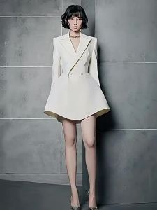 French Elegance Slim-fit Waist-cinching Long-sleeve Dress