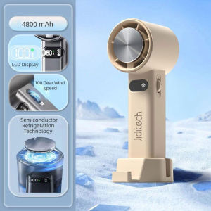 Jiditech High Speed Handheld Fan Cooling Fan 100 Gear Speed Adjustable Turbo Fan With Refrigeration Mini Turbo Fan