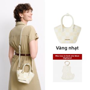 Semir | Túi Đeo Vai Hình Chó Đáng Yêu In Caro