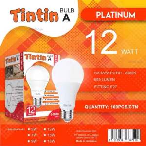 TINTIN LED BULD A PLATINUM 12W / LAMPU LED TINTIN PLATINUM BULD A 12 WATT MJ Elektric