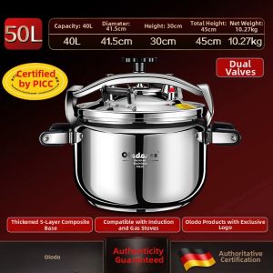 Olodo | Commercial Explosion-Proof High Capacity Thick Stainless Steel Pressure Cooker