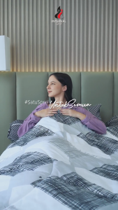 Lady Rose Prime - Sprei Queen B2 160x200 Tinggi 30cm Bantal 2 Guling 2 - Motif Geometri / Kotak / Garis