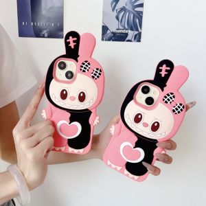 💯【เคสโทรศัพท์】 + Gratis Ongkir💯เคสการ์ตูนน่ารัก Kawaii LaBuBu Monsters สำหรับ iPhone 16 15 14 13 12 11 Pro X Xr Max Xr 6 7 8 Plus เคสซิลิโคนแบบนิ่ม