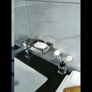 Kệ Đựng Xà Phòng Bằng Thép Không Gỉ Treo Tường Màu Vàng Một Tầng Có Ngăn Chứa Dành Cho Phòng Tắm Hộp Đựng Xà Phòng Đôi Không Cần Khoan.