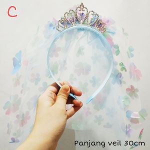 BANDO ANAK MURAH IMPORT VEIL CROWN PRINCESS