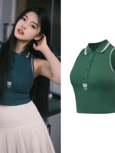 Pure Cotton Sling Tank Top for Women with Letters Print No Sleeves Vacation Style Short Length Elastic Band XUEANTOUL