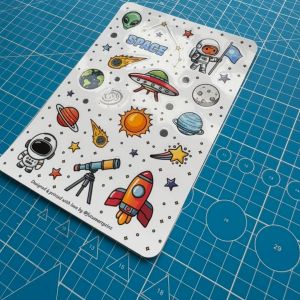 Cute Space Astronaut Sticker Set. Premium Stickers. Exclusive Design. Waterproof. For Children and Adult Gift Present.